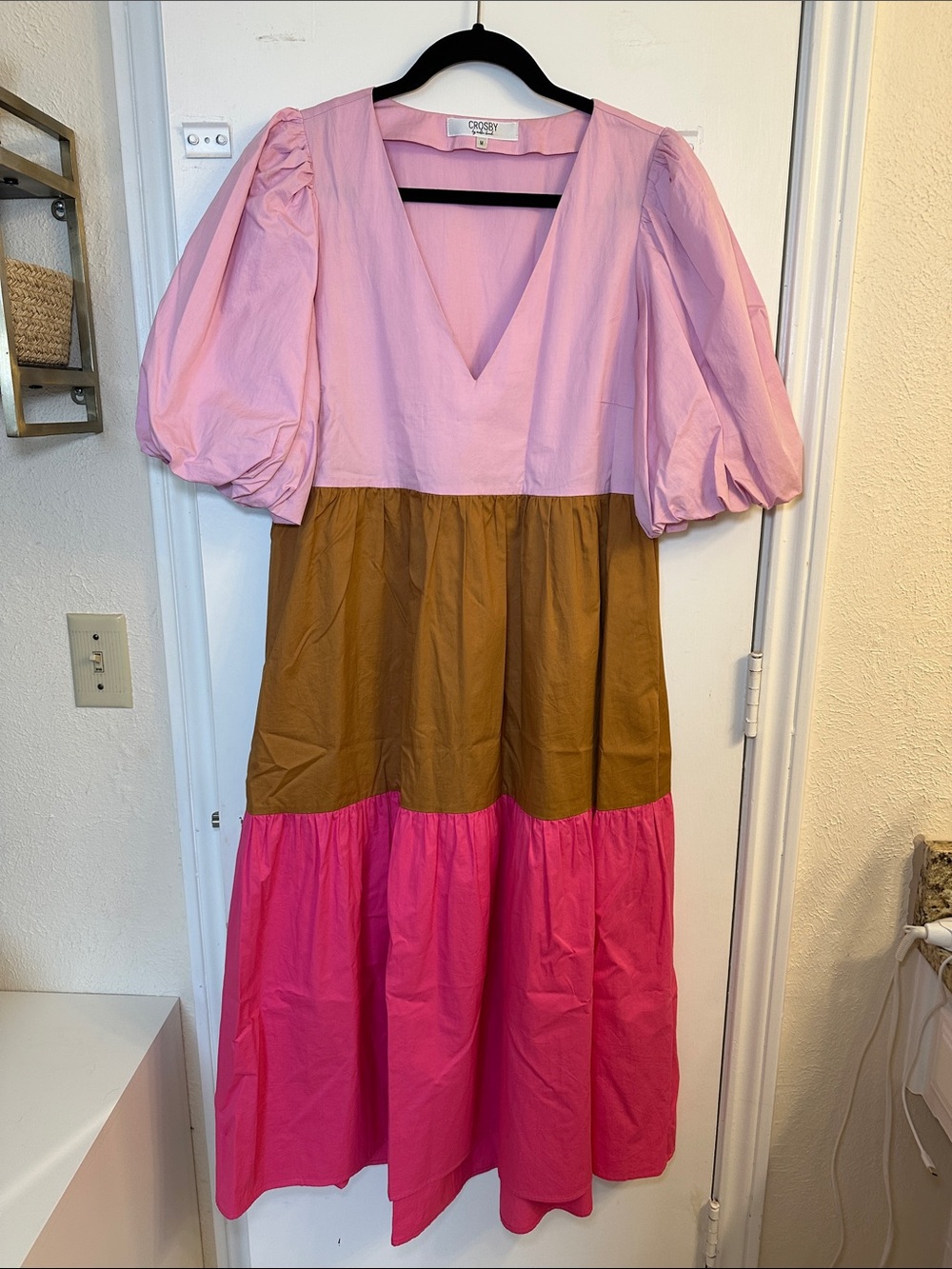 CROSBY by Mollie Burch Pink V-Neck Dress